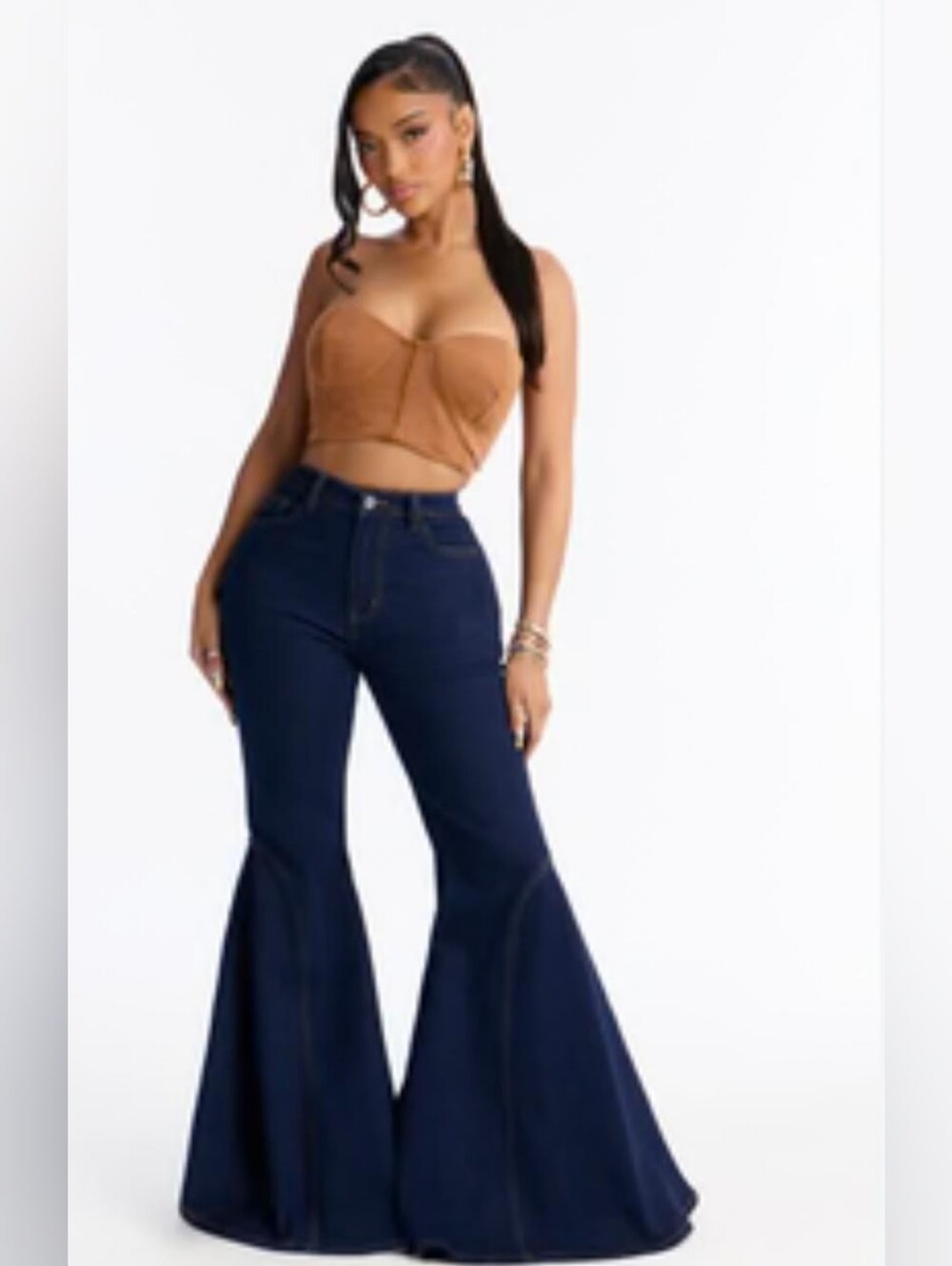 🔥 FASHION NOVA NASHVILLE NIGHTS BELL BOTTOM FLARE JEANS – SIZE 11, NWT